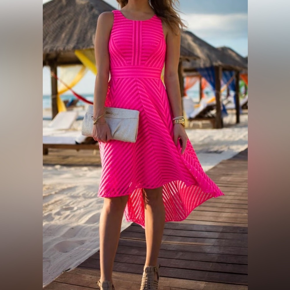 Lilly Pulitzer Lilly Bright Pink Midi Dress